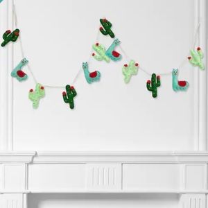 Felted Christmas Cactus & Alpaca Garland